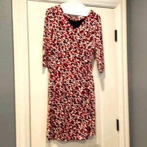 Boss red and black patterned dress